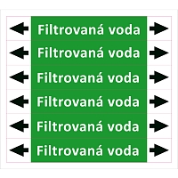 Značení potrubí ISO 20560, filtrovaná voda